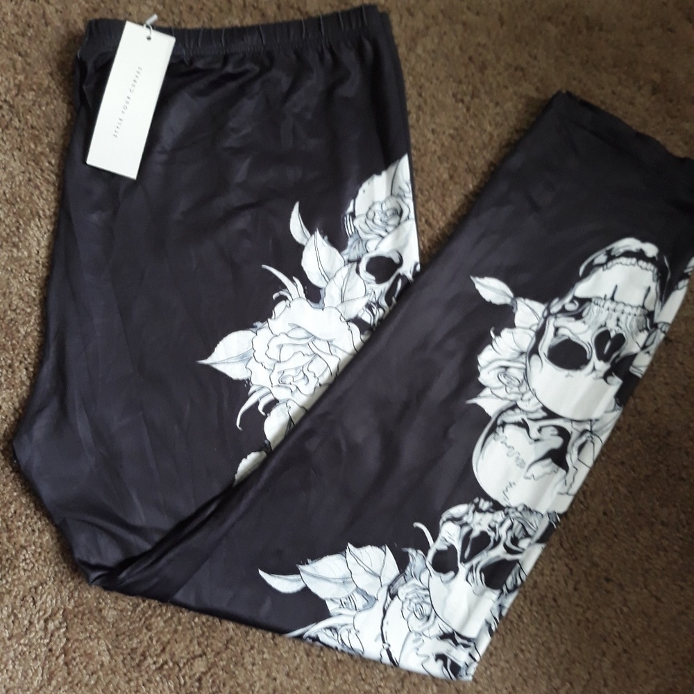 Skull Printed  Leggings 5X
